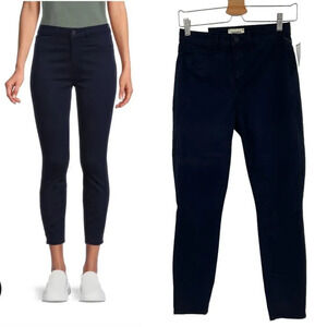 L'Agence‎ Margot High Rise Cropped Skinny Jeans Midnight Navy Blue Size 25